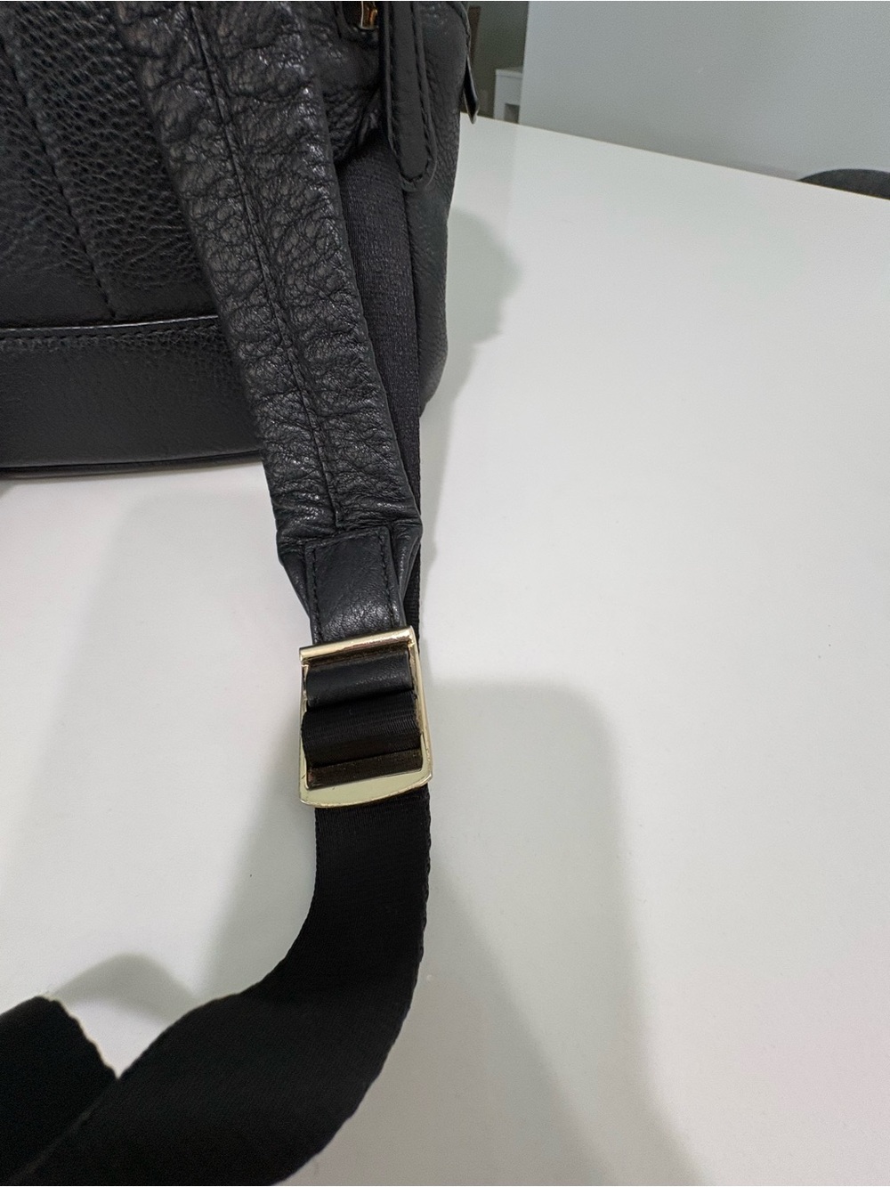 Michael Kors Black Leather Backpack with Gold Hardware - Picture 7 of 15